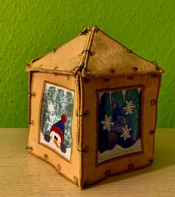 ITH Stickdatei Laterne Winter und Blanko