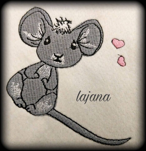 Stickdatei Maus Mia Applikationsdatei