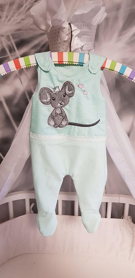 Stickdatei Maus Mia Applikationsdatei