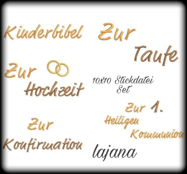 Stickdatei Kirchliche Anlässe Set