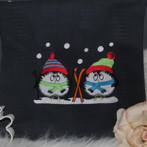 Stickdatei Pinguin Pingu und Pingi