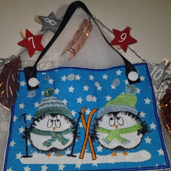 Stickdatei Pinguin Pingu und Pingi