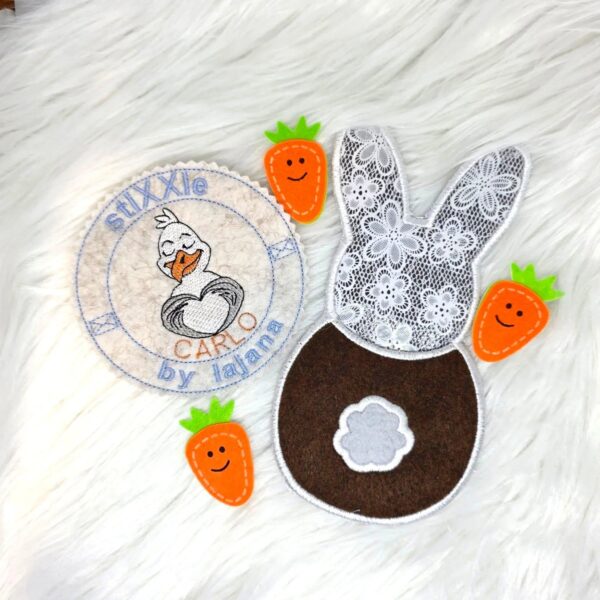 ITH Stickdatei Bestecktasche Hase