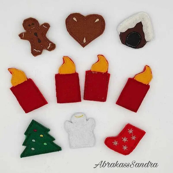 ITH Stickdatei Adventsgesteck 15-Teilig