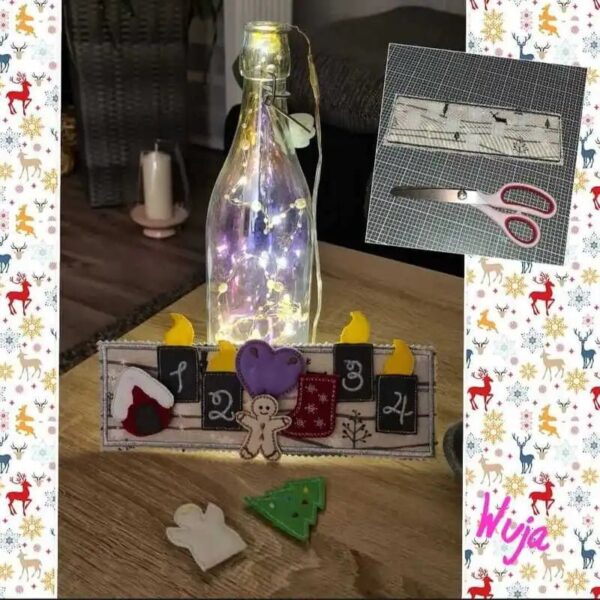 ITH Stickdatei Adventsgesteck 15-Teilig