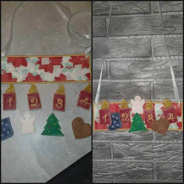 ITH Stickdatei Adventsgesteck 15-Teilig