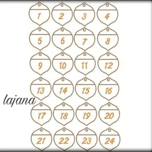 ITH Stickdatei Adventskalender Kugeln