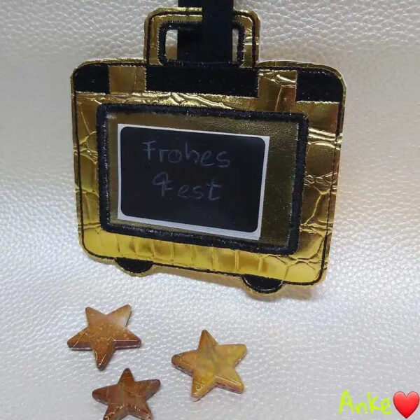 ITH Stickdatei Anhänger Gepäck