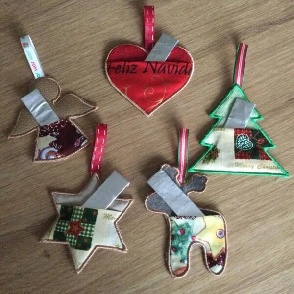 ITH Stickdatei Anhänger Set mit Geldfach