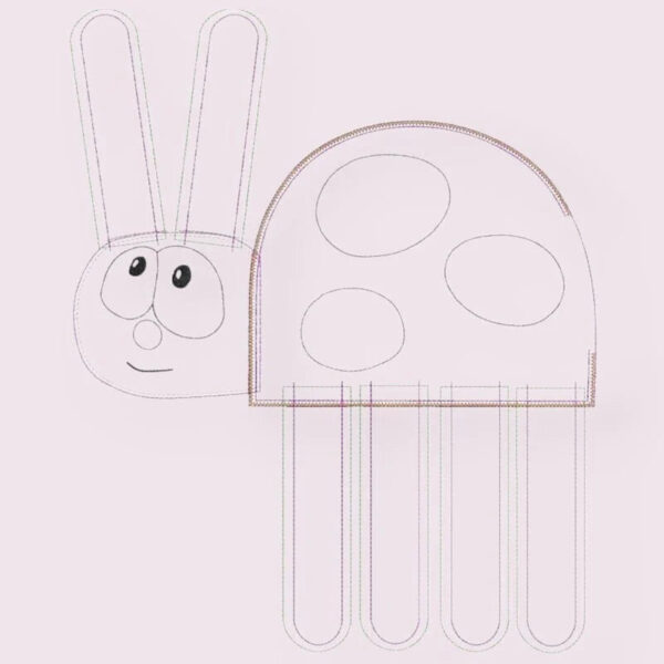 ITH Stickdatei Baby Knistertuch Fühltuch Käfer 🐞