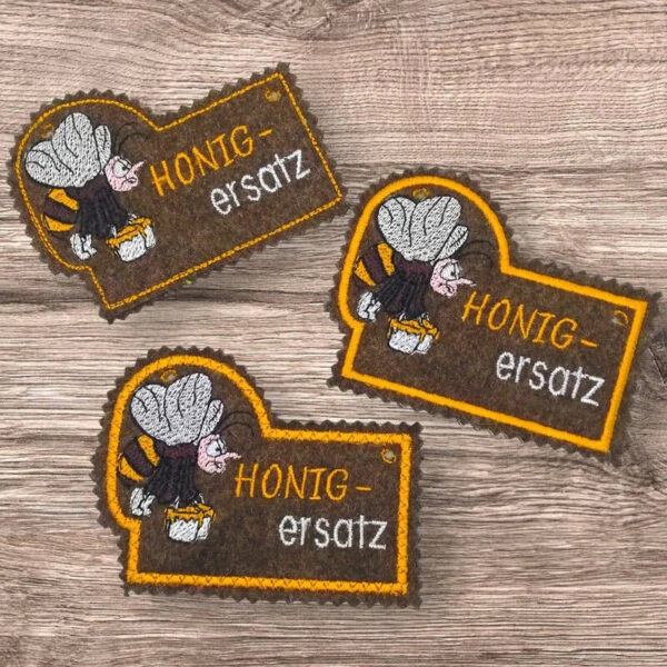 ITH Stickdatei Biene Anhänger