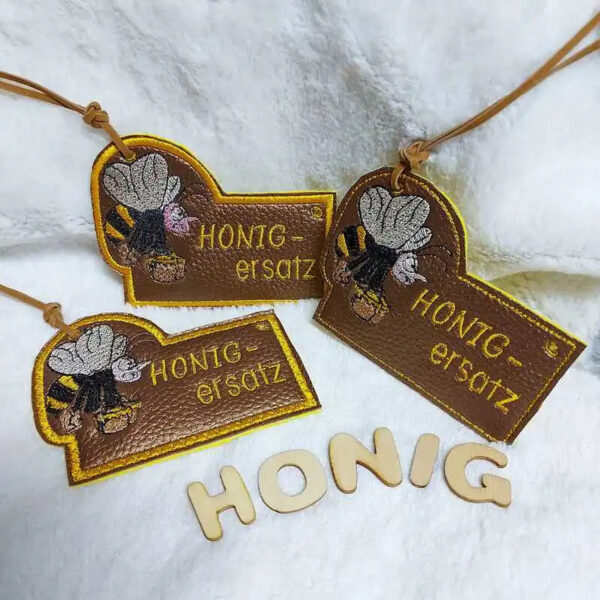 ITH Stickdatei Biene Anhänger