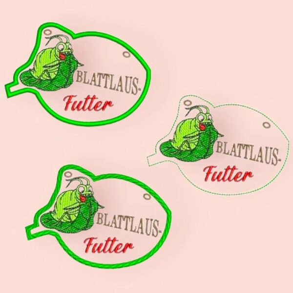 ITH Stickdatei Blattlaus Anhänger