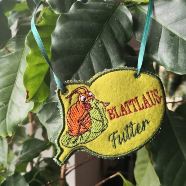 ITH Stickdatei Blattlaus Anhänger