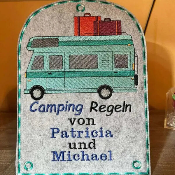 ITH Stickdatei Campingdeko Wohnmobil Ergänzung