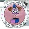 ITH Stickdatei Plakette und Stickdatei Clown in Kiste