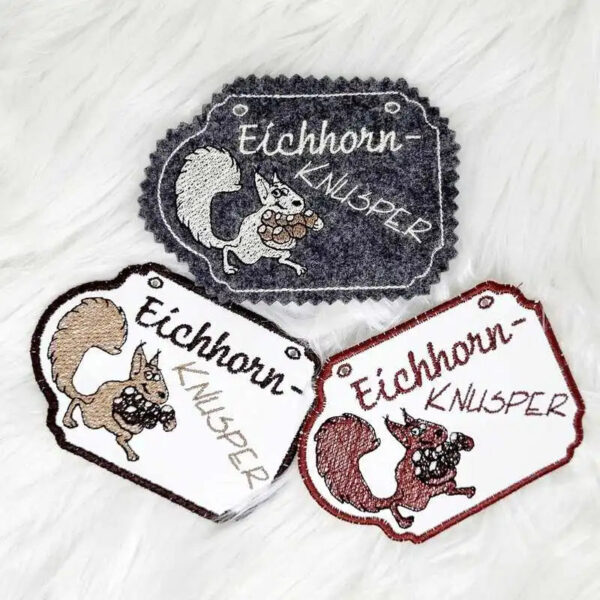ITH Stickdatei Eichhorn Anhänger