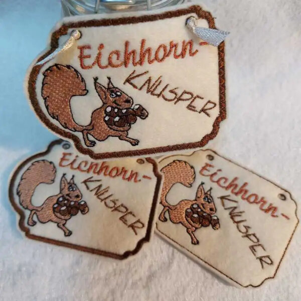 ITH Stickdatei Eichhorn Anhänger