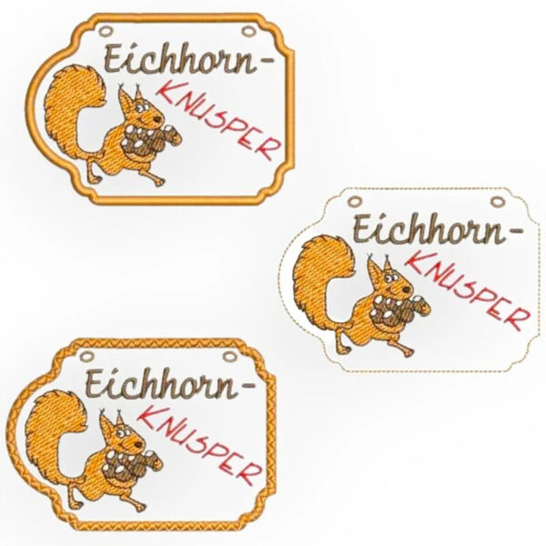 ITH Stickdatei Eichhorn Anhänger