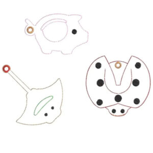 ITH Stickdatei Einkaufswagenchiphalter