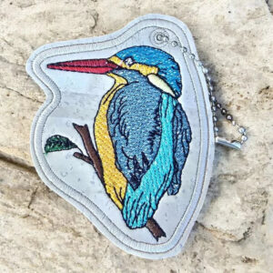 ITH Stickdatei Eisvogel Anhänger