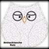 ITH Stickdatei Eule Bestecktasche
