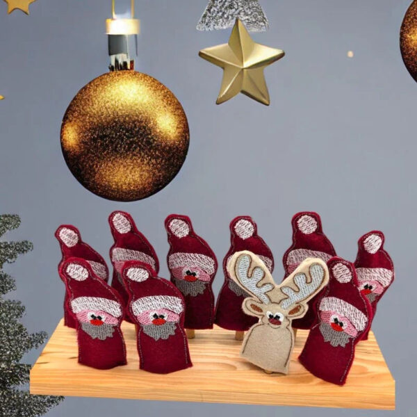 ITH Stickdatei Fingerpuppen Weihnachten