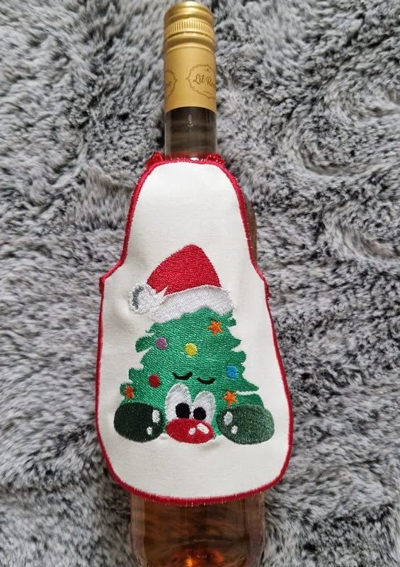 ITH Stickdatei Flaschenschürze Blanko