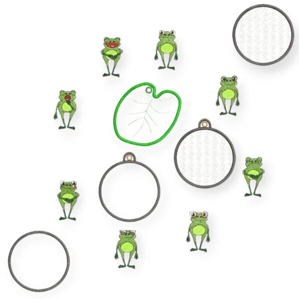 ITH Stickdatei Frosch Emojis