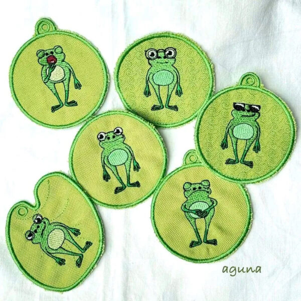 ITH Stickdatei Frosch Emojis