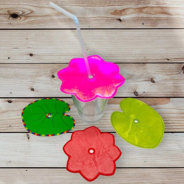 ITH Stickdatei Frosch MugRug und Glasabdecker - Untersetzer