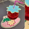 ITH Stickdatei Frosch MugRug und Glasabdecker - Untersetzer