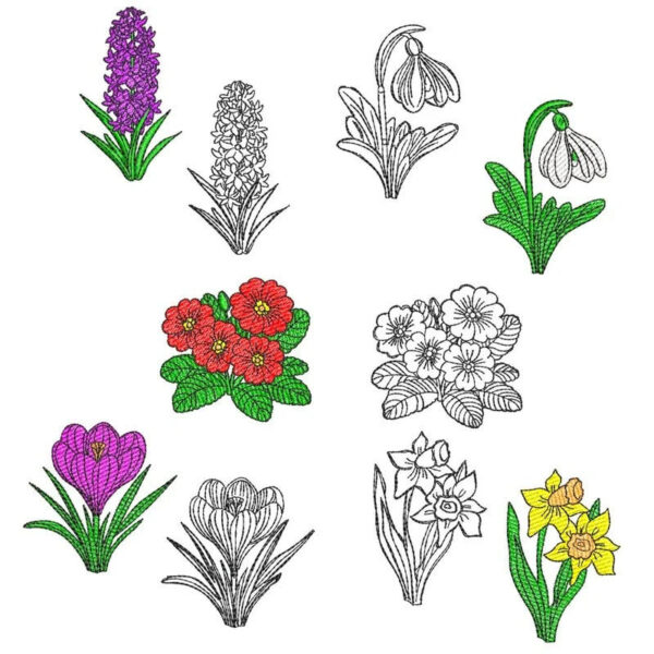 ITH Stickdatei Frühblüher 2026 🌸 Schneeglöckchen & Krokus sticken