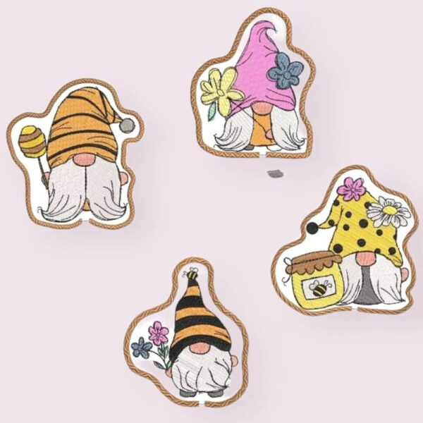 ITH Stickdatei Frühlingswichtel Stabfiguren 🌸 – 4 Motive | 10x10cm