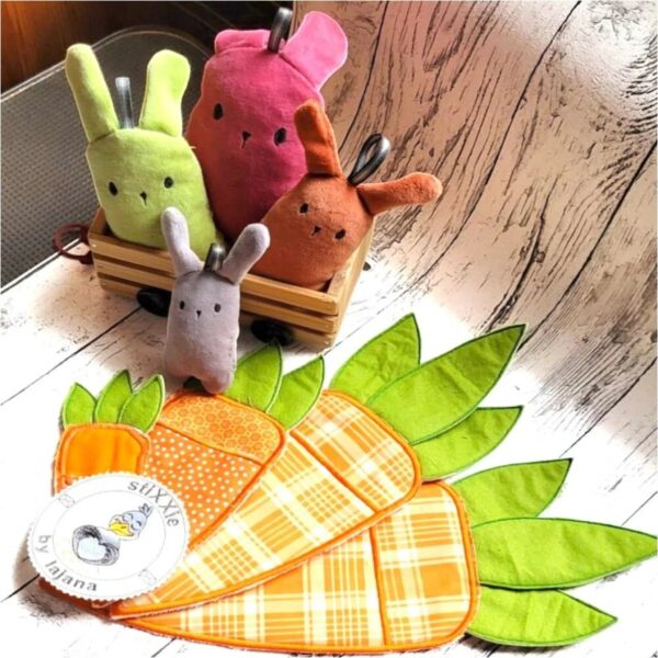 ITH Stickdatei Hase in Möhre