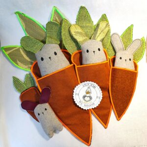 ITH Stickdatei Hase in Möhre