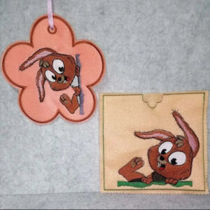 Stickdatei Hase ums Eck