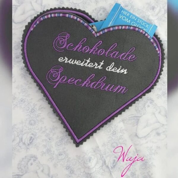 ITH Herzhüllen Stickdatei Blanko - Schokolade | stiXXie