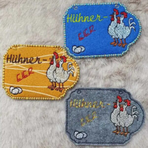 ITH Stickdatei Hühner Anhänger