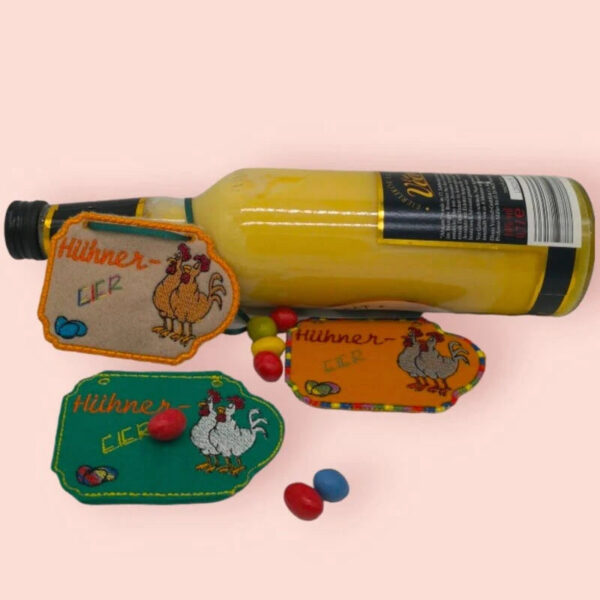 ITH Stickdatei Hühner Anhänger