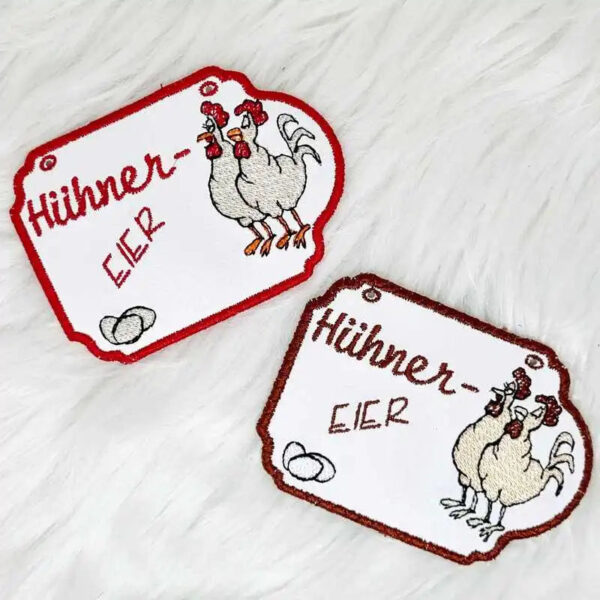 ITH Stickdatei Hühner Anhänger