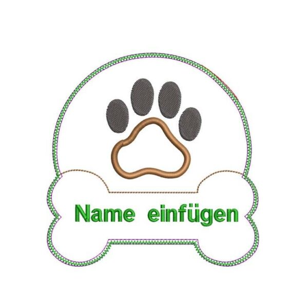 ITH Stickdatei Tasche Hundekotbeutel