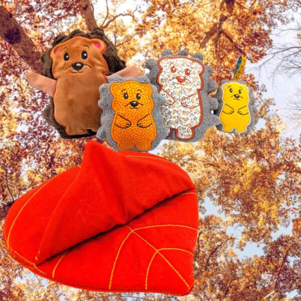 ITH Stickdatei Igel im Blatt