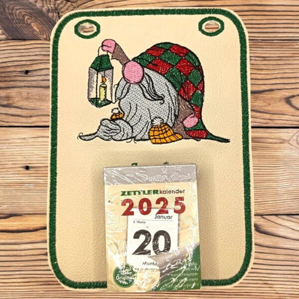 ITH Stickdatei Kalenderblatt Abreißkalender Größe 15x24cm