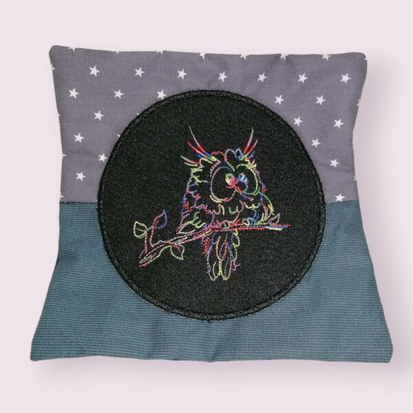 ITH Stickdatei Kissen quadratisch mit Unterteilungen und Applikation