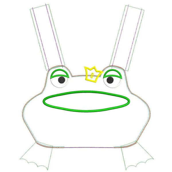 ITH Stickdatei Klammerfrosch