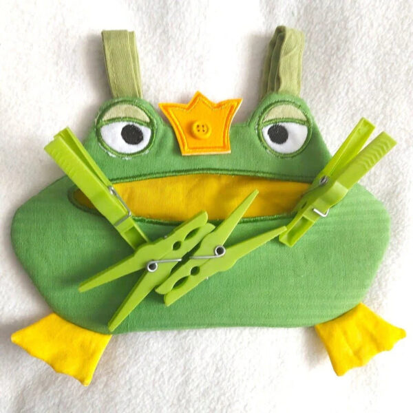 ITH Stickdatei Klammerfrosch