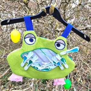 ITH Stickdatei Klammerfrosch