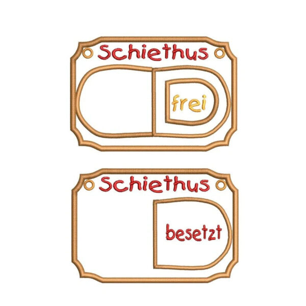 ITH Stickdatei Klodeckel-Schild