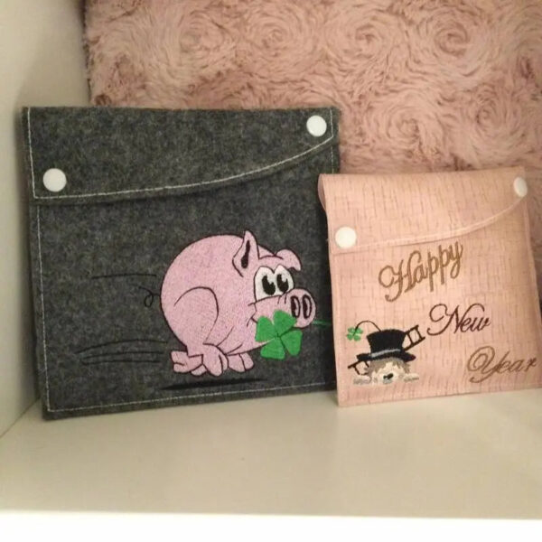 ITH Stickdatei Knopftasche Blanko